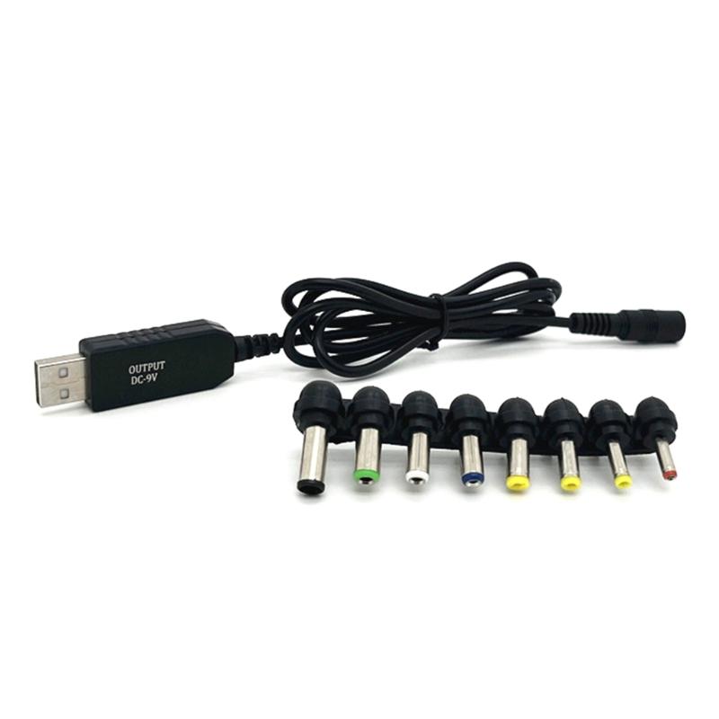 USB 5V į DC9V 12V Maitinimo Kabelis Maršrutizatoriams Garsiakalbiui USB į DC5.5x2.5mm 8 Adapteriai Įkrovimo Kabelis Maitinimo Laidas