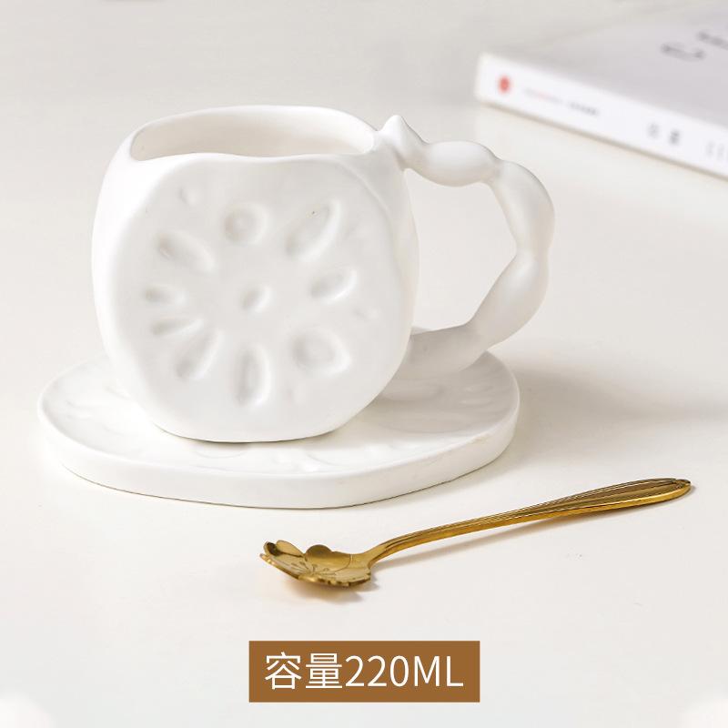 Caneca em Forma de Raiz de Lótus Caneca de Cerâmica Criativa Caneca Moderna para Chá da Tarde Latte Café Copo de Água para Escritório Utensílios para Bebidas Domésticos