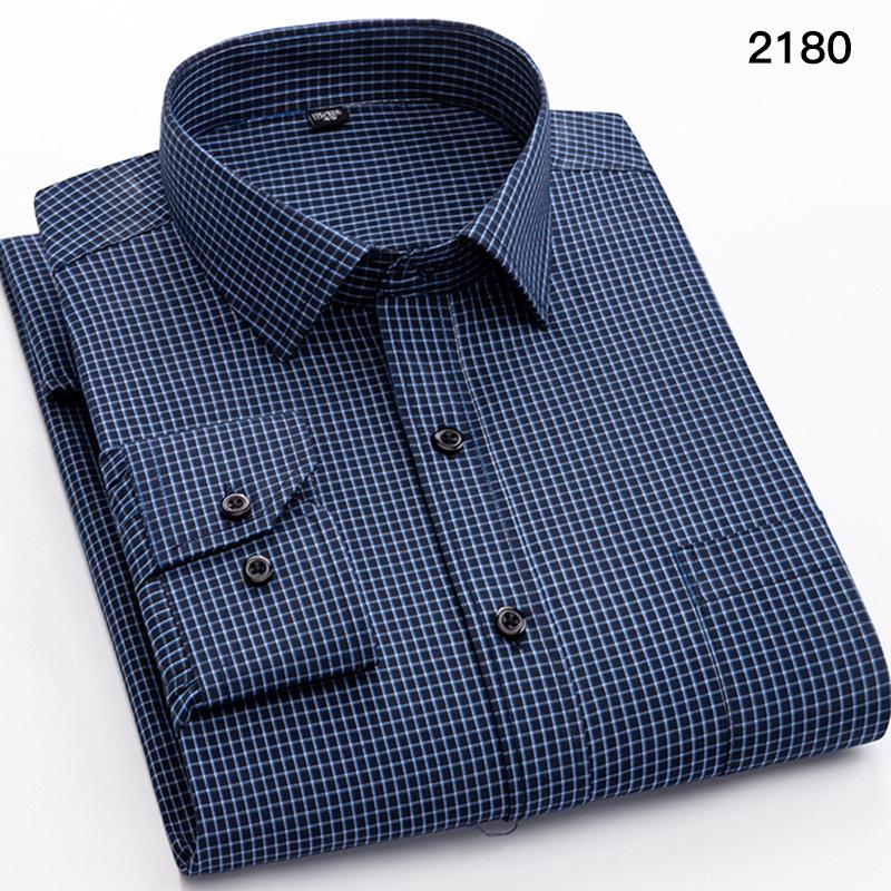 Men's Autumn Striped Business Casual Long-Sleeve Shirt
