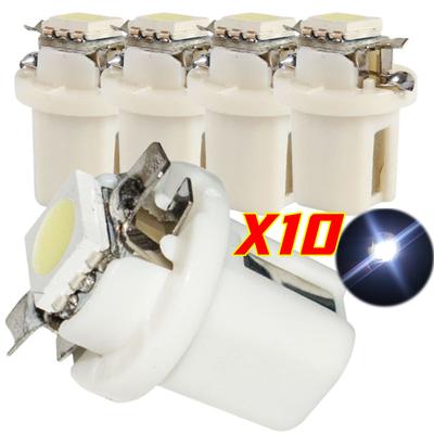 Autoinnenbeleuchtung Armaturenbrett Seitenschalter Lampen 12V 10 Stück Auto Armaturenbrett Geschwindigkeitslicht Glühbirne Lampe T5 B8.5d LED Licht Zubehör
