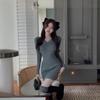 Autumn & Winter V-Neck Knitted Petite Dress - Sweet & Spicy Hip-Hugging Style