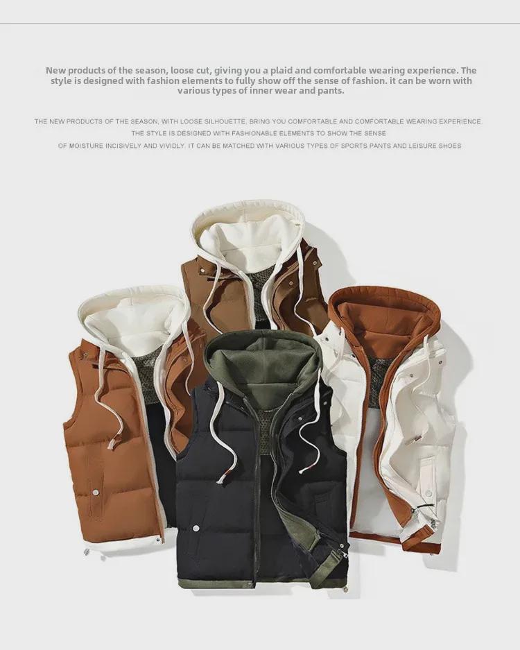 Men's Winter Casual Thick Cotton Vest - Warm, Trendy, and Handsome Waistcoat