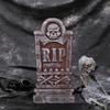 Mini RIP Tombstones Skulls DIY Cemetery Coffin Graveyard Miniature Halloween Decoration Fairy Garden Ornaments Accessories