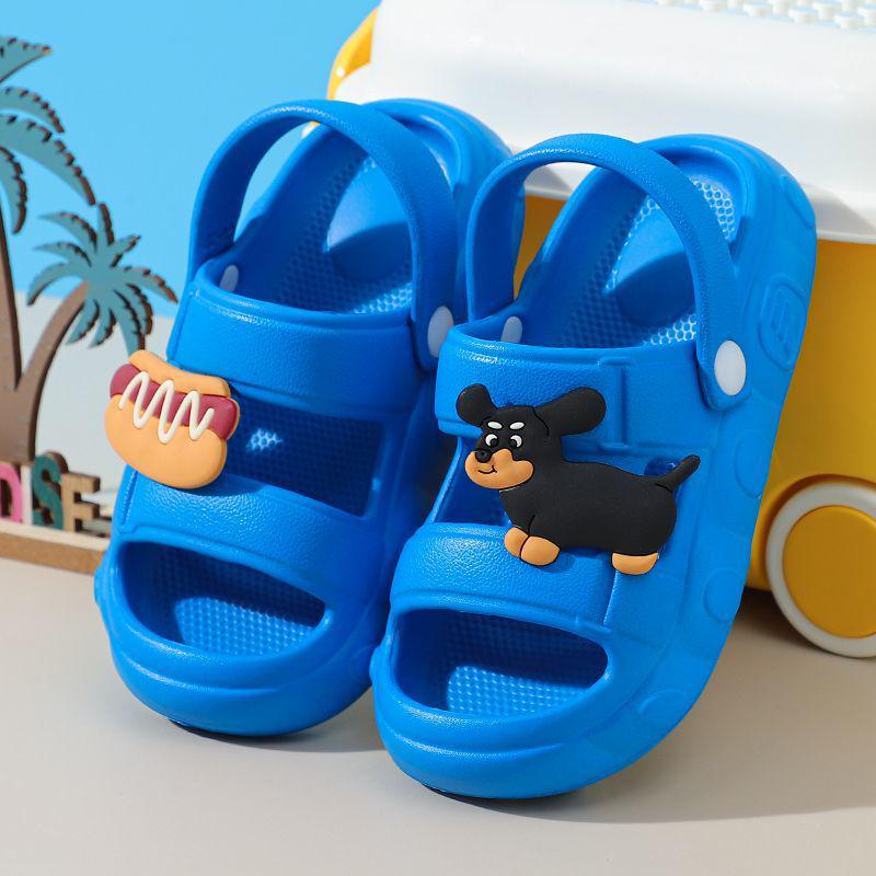 Boys' Non-Slip EVA Indoor-Outdoor Summer Slippers for Toddlers & Babies - Soft Sole, Anti-Collision, Wearable Sandals