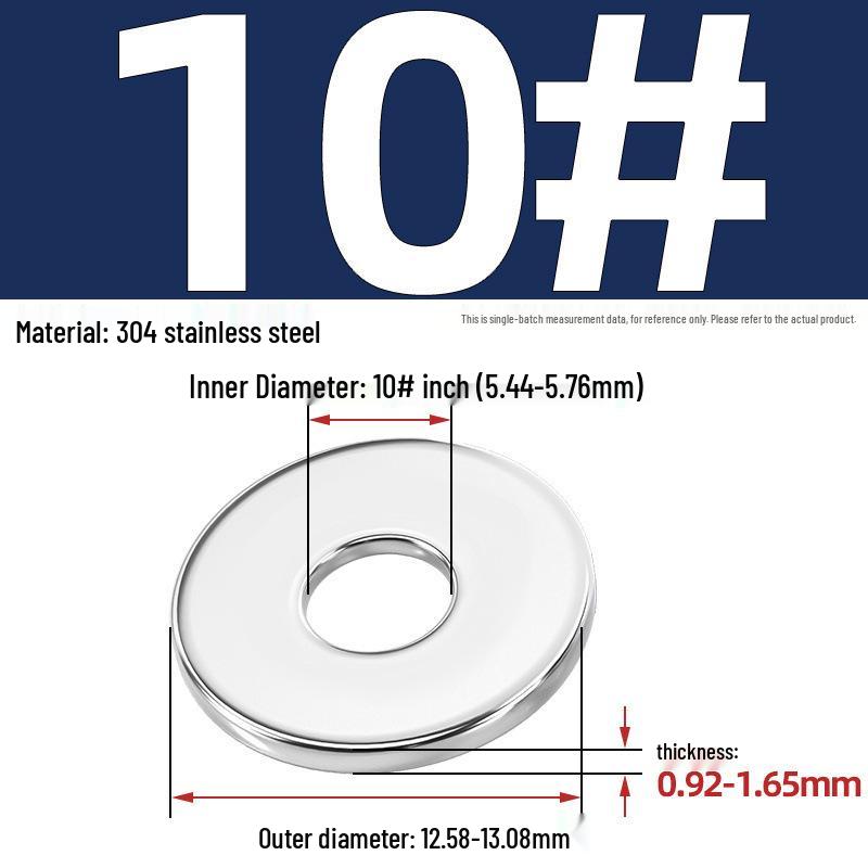 304/316 Stainless Steel Flat & Round Washers Collection