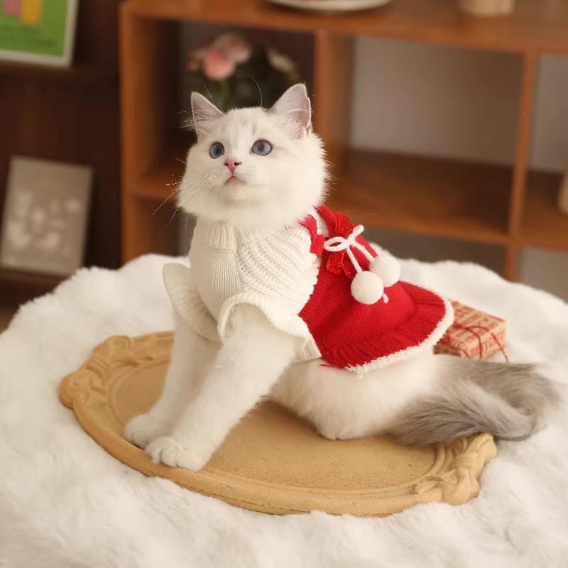 

HOOPET Одежда для кошек Кошка Маппет Осенний и зимний свитер для кошек Devon Christmas s Pet Winter Kitten Warm Winter Anti-linding XS