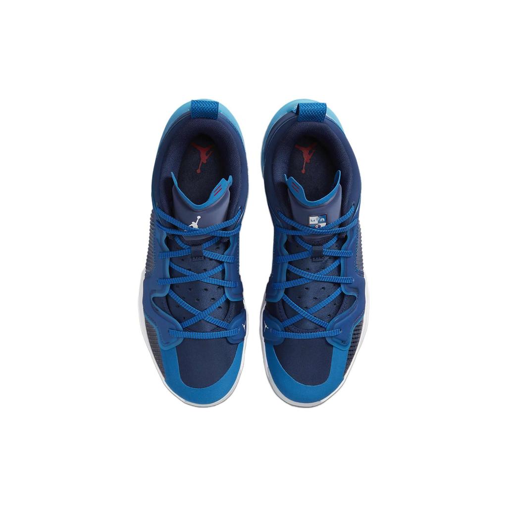 Air Jordan 37 Low Fraternity Unisex Sneakers Blue Military-Blue Midnight-Navy DV9909-401