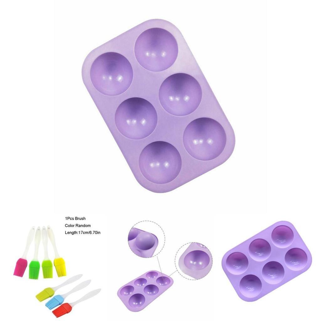 Flexible 3d 6-holes Half Ball Silicone Mold For Fun And Innovative Cake And Treat Designs