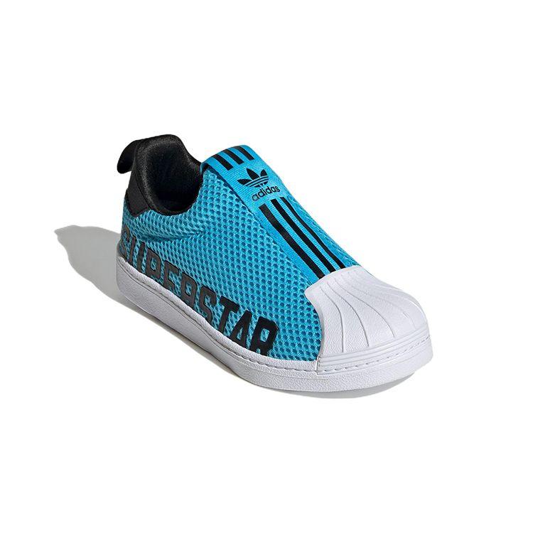 Adidas Originals Superstar 360 X Mesh Casual Non-Slip Durable Low-Top Kids Skate Shoes Kids Sneakers Blue GX3248