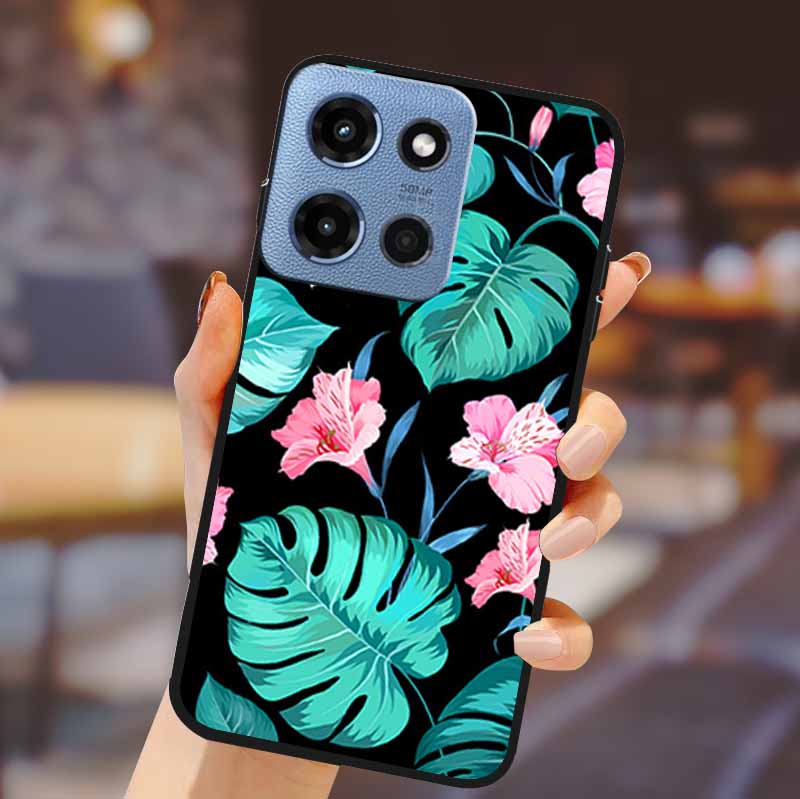 For Motorola G 5G 2025 Phone Case Bumper Soft TPU Silicone Back Cover 3D Flower Emboss Shell For Motorola Moto G 5G Fundas Coque