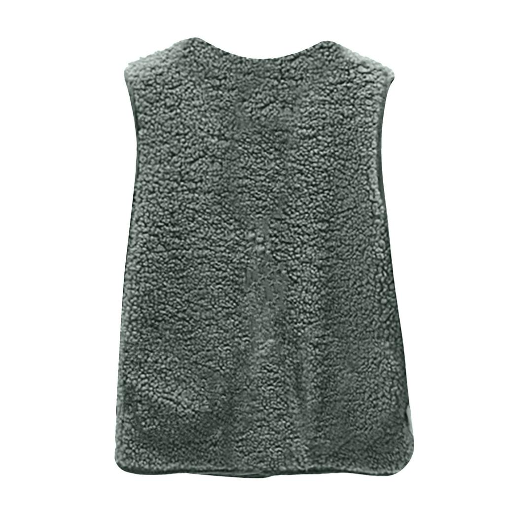 Women's Fashion Casual Loose Lamb Wool Female Short   Winter  Vest