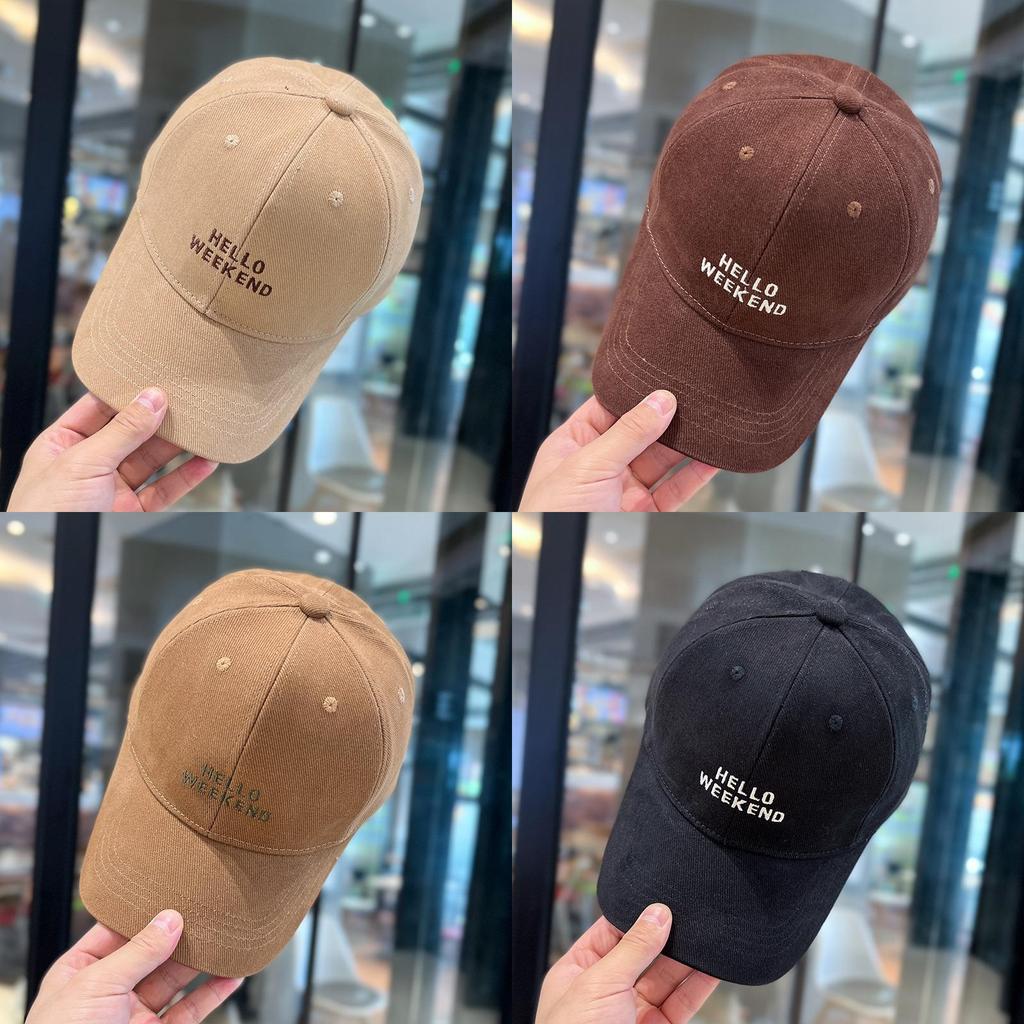 Hello Embroidered Baseball Cap For Men Women Casual Sun Hat Adjustable Cotton Sun Protection