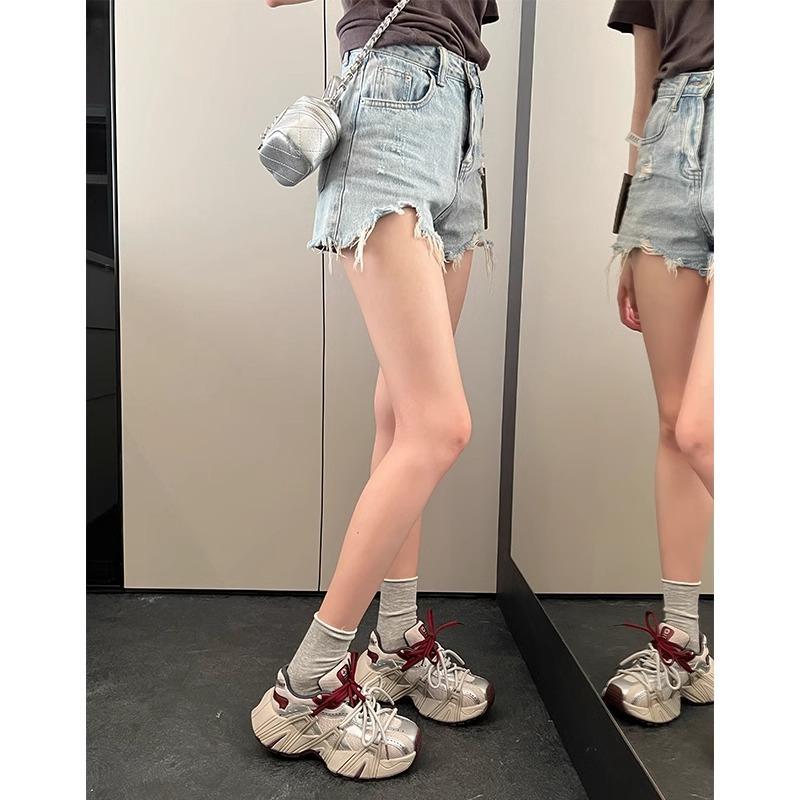 The First Layer of Pigskin~ Suding Home Paris Thick-soled Heightening Dad Shoes for Women's 2025 Autumn New Breathable Sports and Leisure Shoes