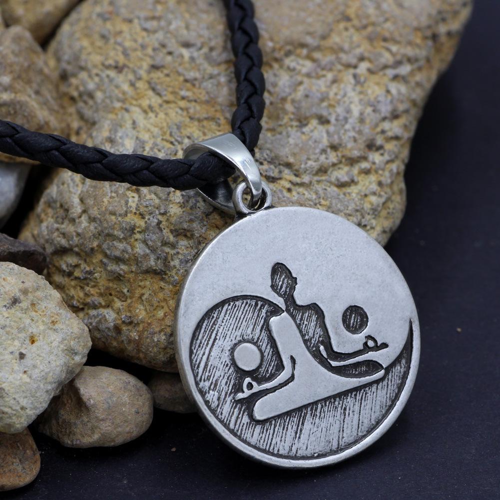 

Hot Selling European and American Retro Jewelry Yin Yang Yoga Pendant Necklace