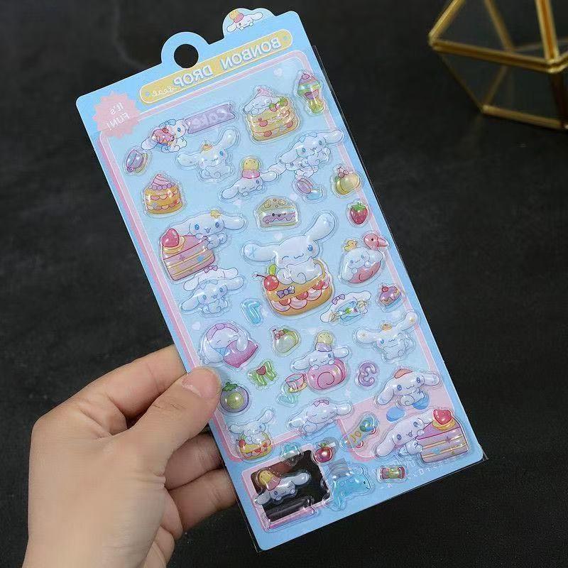 Second-Gen 3D Embossed Cartoon Stickers - Cute Reward Stickers