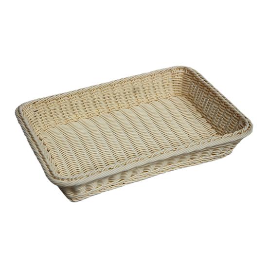 Yousheng Woven Fruit Basket Stackable Easy Clean Bread Storage Baskets Handmade Storage Bin for Pantry Kitchen Table Rustic Home Decor