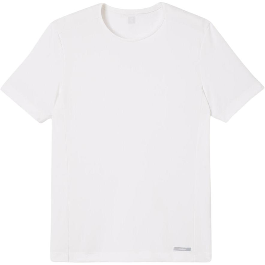 

DECATHLON Серия 100 Приталенный пуловер с круглым вырезом Дышащая быстросохнущая футболка с коротким рукавом Мужская Белоснежная 3XL снег