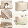 FLORPERRY Makeup Vanity Small Cosmetic Makeup Bag Large Travel Makeup Toiletry Bathroom Lined Beige 2 Pouch, Women's Pouch, Organizer, Pouch, Set,