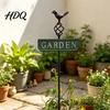 Piquets Décoratifs de Jardin Rustiques Piquet Oiseau Rétro, Panneau Métallique Bordure Décorative pour Parterre de Fleurs Décoration de Cour avec Piquet pour Lit, Pelouse