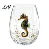 Fall Harvest Party Supplies Halloween Theme Glass Tumbler Ghost Black Cat Skull Pumpkin Hand Painted Cups Cup Spooky Lead-free Glassware for Party