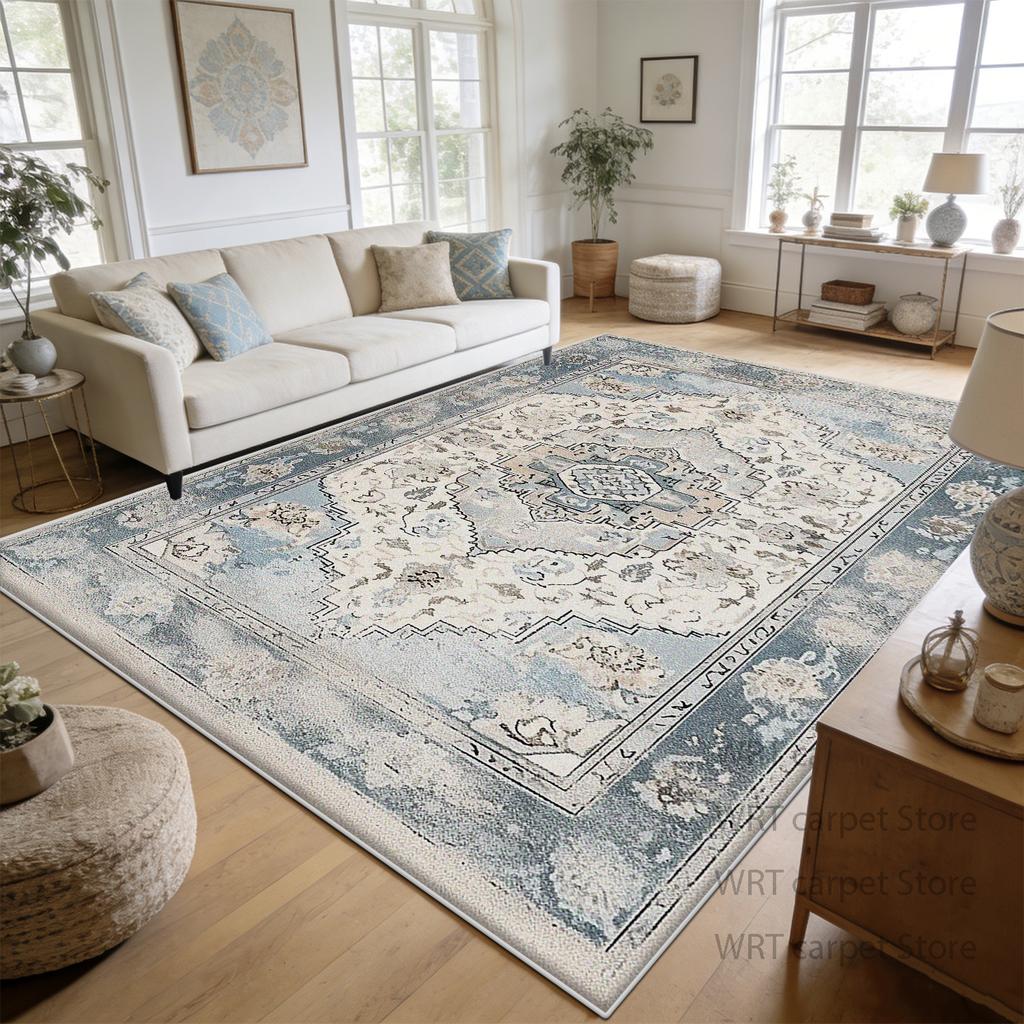 Persian Retro Large Living Room Carpets Cream Color Decoration Non-slip Easy Clean Rug Cloakroom Bedroom 200x300 Floor Mat Sofa