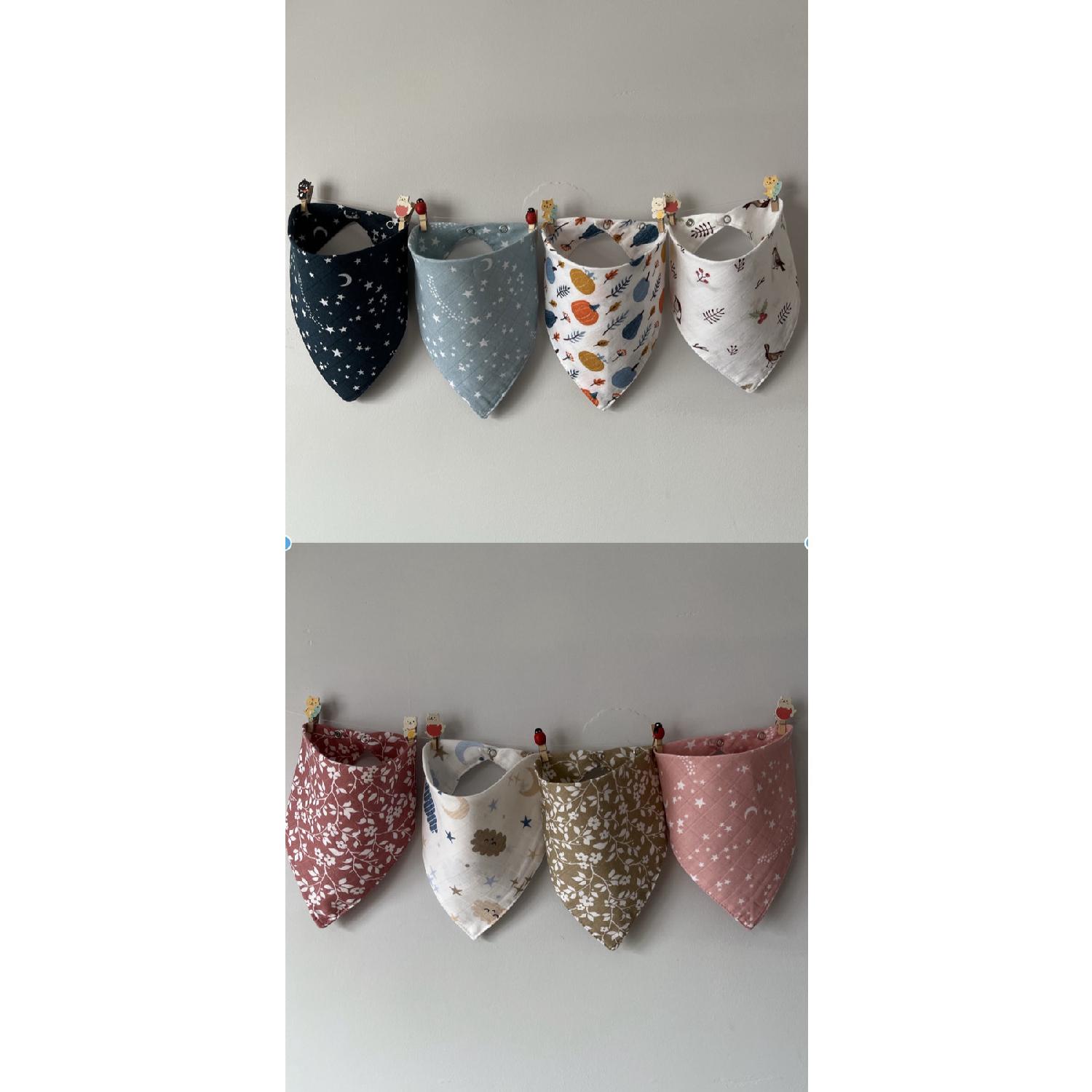 

(8шт) Хлопковый двухслойный нагрудник для слюней из муслиновой ткани с двумя кнопками