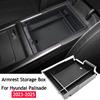 For Hyundai Palisade 2025 2025 2025 Car Storage Box Abs Black Center Console Organizer Tidying Car Interior Accessories