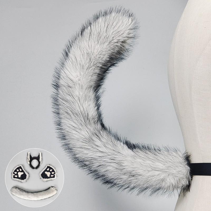 Furry Wolf Ear Headband Cosplay Accessory Halloween Party Gothic Punk Costume Womens Animal-Themed Hairband