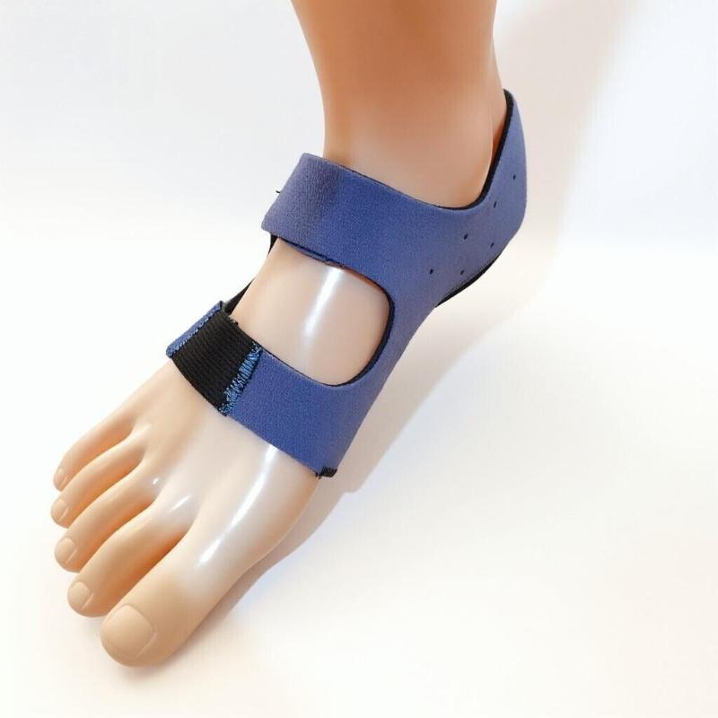 1Pair Adjustable Drop Foot Brace With Dual Fix Straps Breathable Fabric For Foot Injury Recovery Support