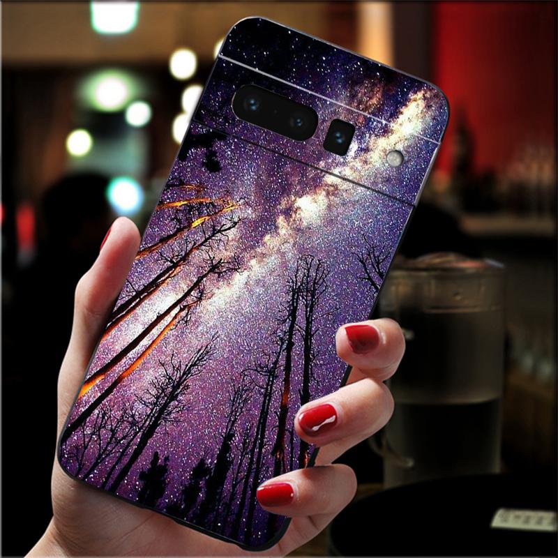 

Phone Case For Google Pixel 10 9 Pro XL 9A 8 7 6 Pro Pixel 8A 7A 6A Pixel 8 7 6 5 Moon Star sky Night Google Pixel 6A