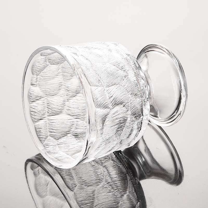 Low-Base Glass Cup for Ice Cream, Coffee, Yogurt, and Desserts