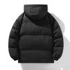Autumn Winter Men's Hooded Parkas Loose Warm Casual Outerwear Men Solid Color Windproof Jackets Hat Detachable Couple Parkas