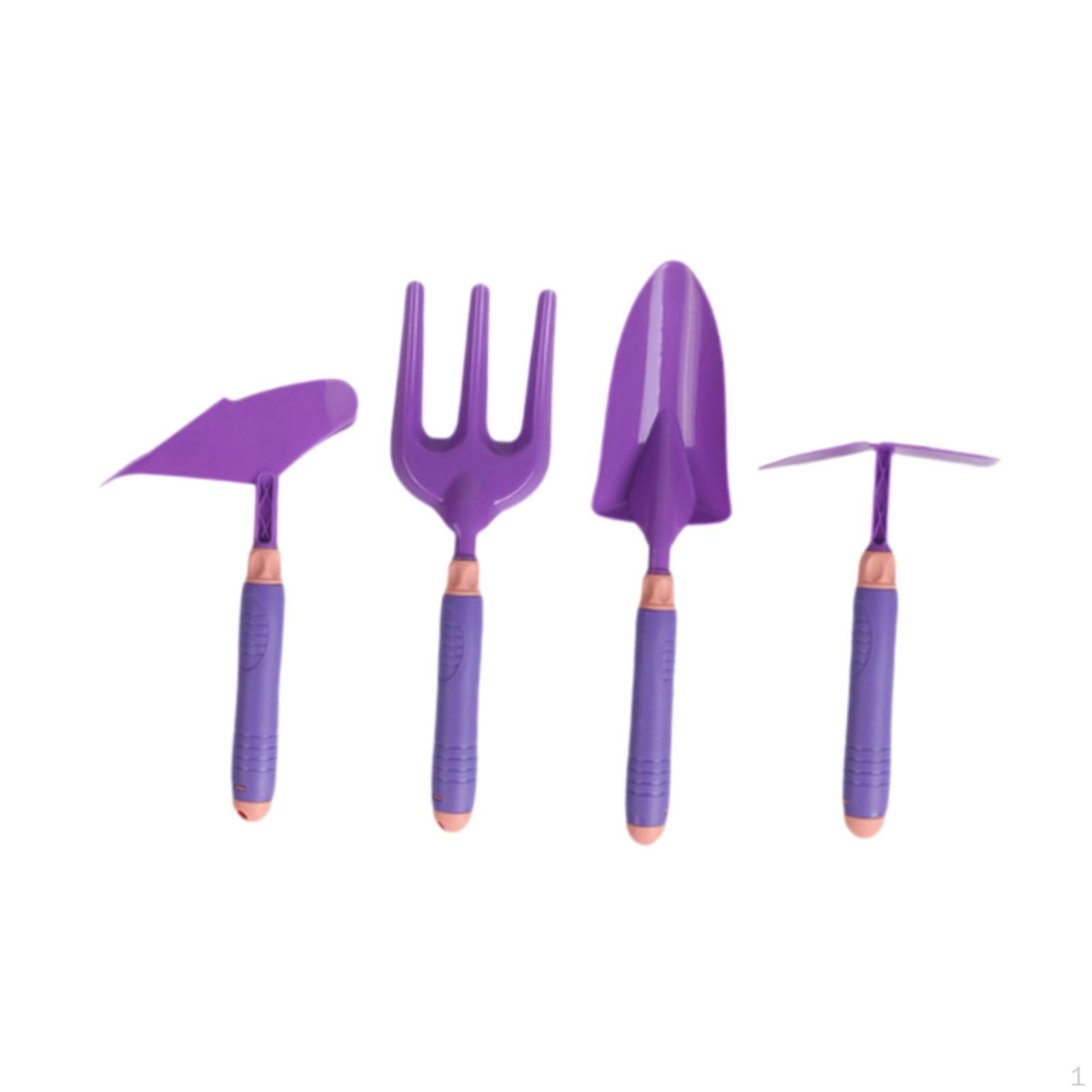 

Набор из 4 детских садовых инструментов, ролевые игры на открытом воздухе, роль раннего обучения фиолетовый