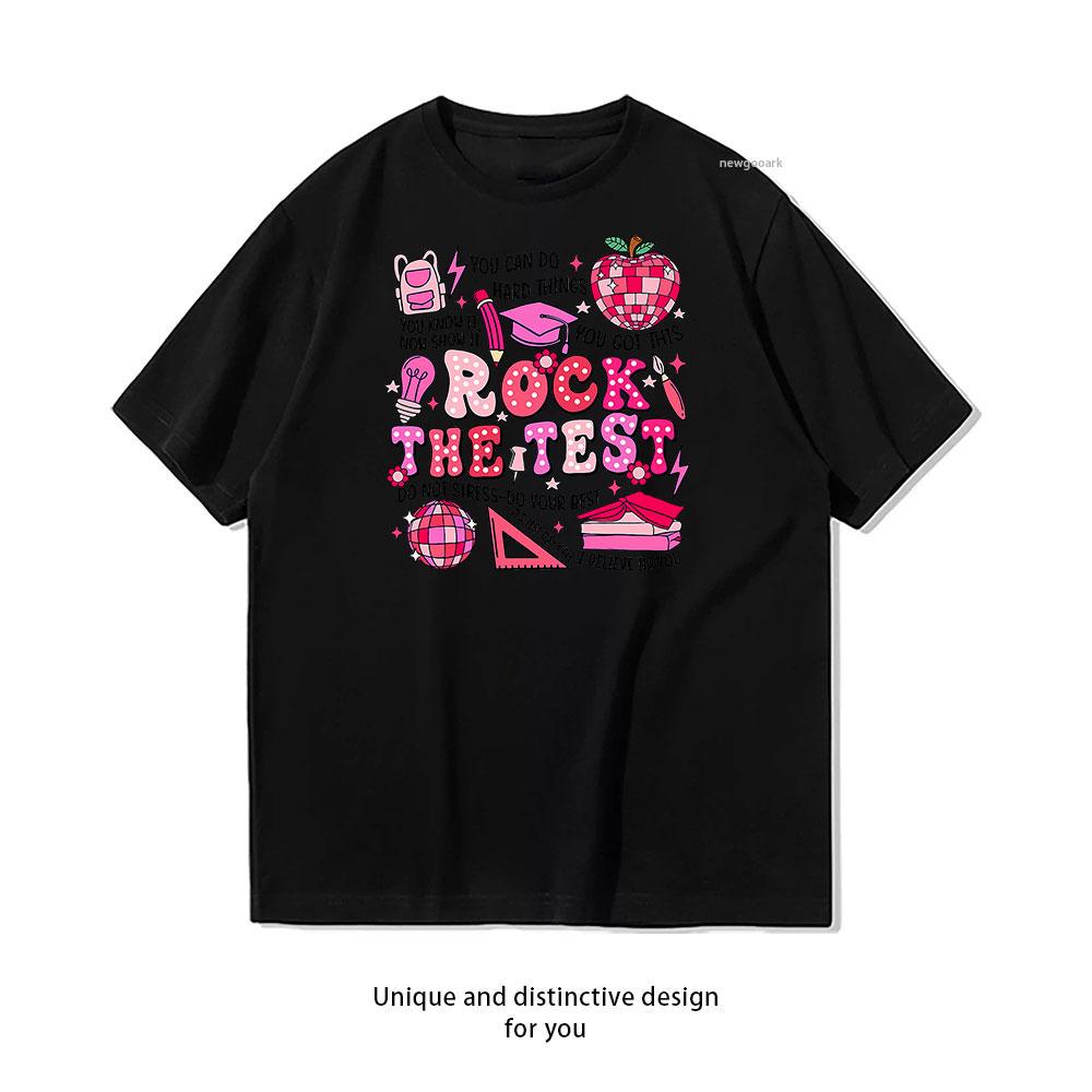 

Empower Your Test Day cotton T shirt Unisex Adult couple streetwealtops tee Short sleev Casual 4XL