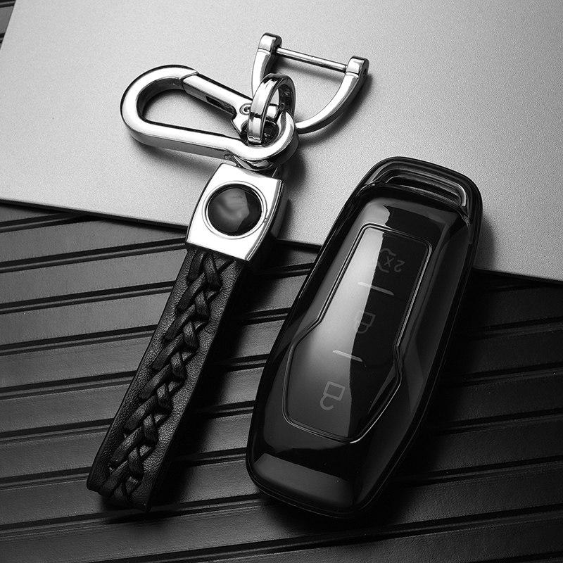 Transparent Black Tpu Fit For Ford Mustang Edge Explorer Fusion Mondeo Kuka Smart Auto Key Fob Cover Case 3 4 Button Mount Auto Accessories