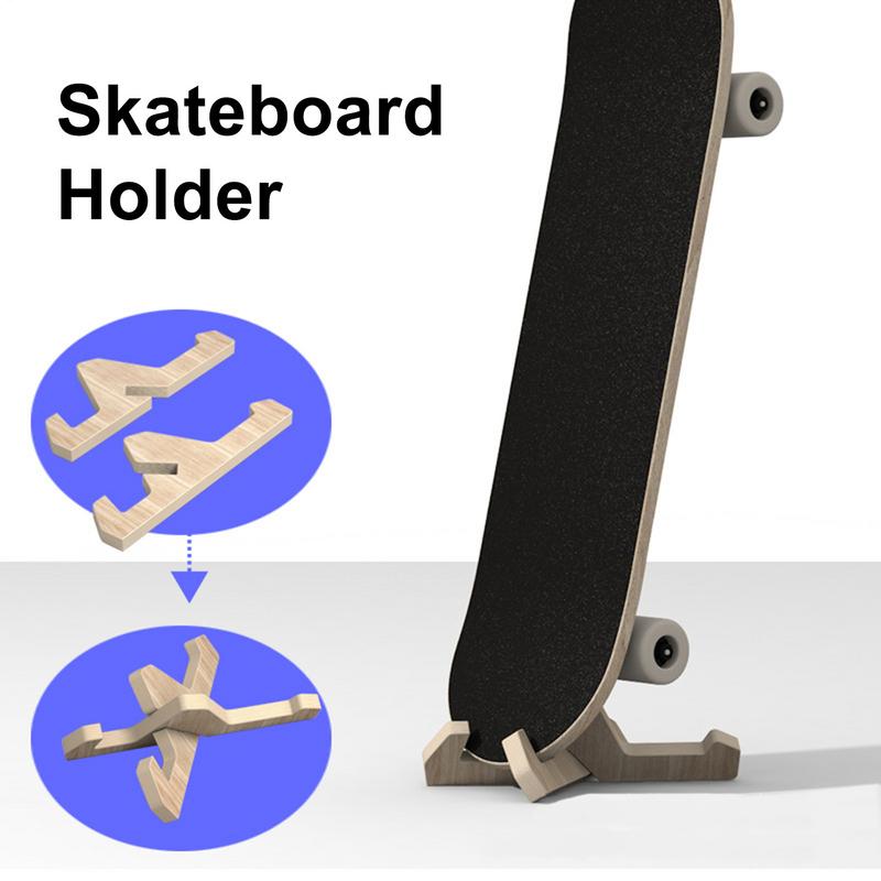 Wooden skateboard stand skateboard display rack Quick and easy assembly save space for Storing skateboards home supplies