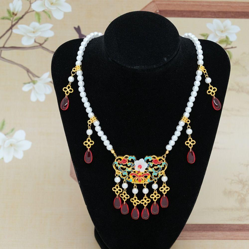Ethnic Style Pearl Jewelry Set Vintage Tassel Eyebrow Pendant Women Jewelry Suit Wedding