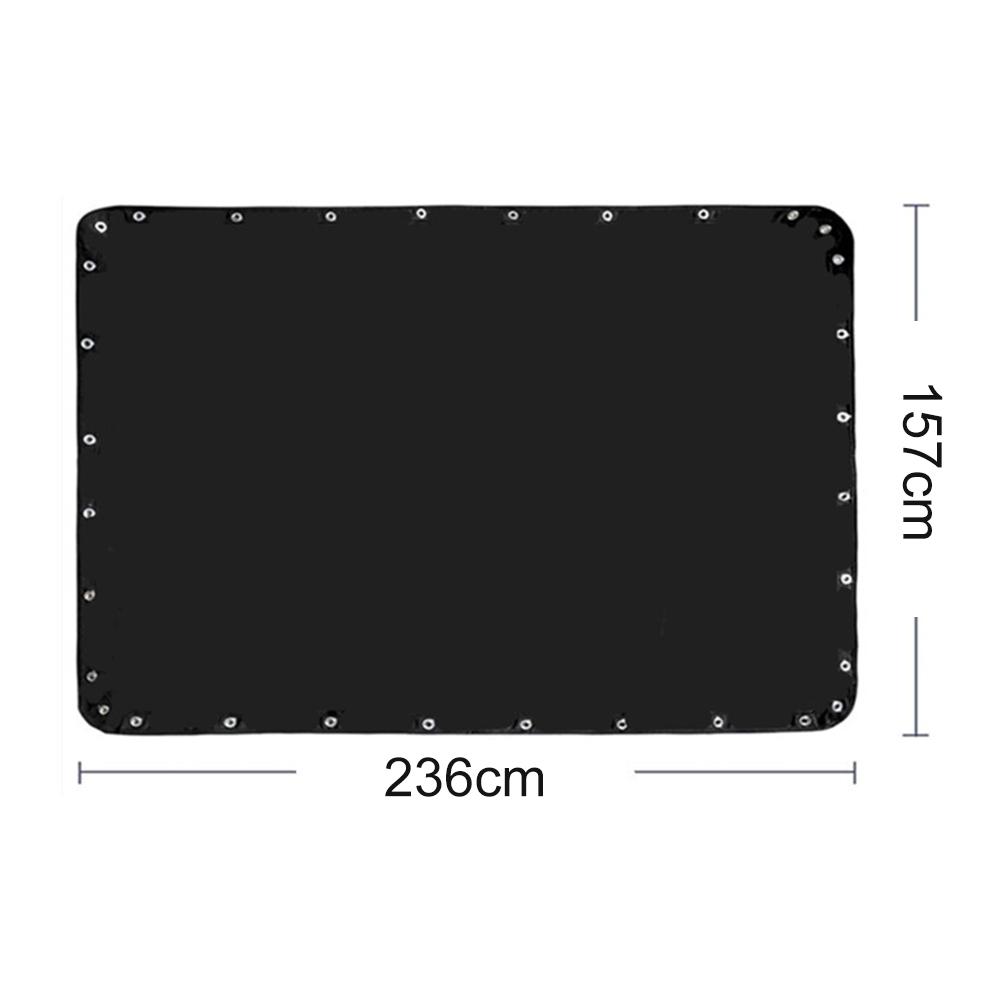 Tendalino Parasole per Barca 236x157cm Poliestere 600D Impermeabile Blocco UV Copertura Imbarcazione da Pesca Kit Accessori Marini Nero