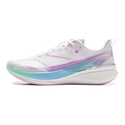 Li Ning Crianças Coelho 8 Pro Simples Versátil Antiderrapante Resistente ao Desgaste Cano Baixo Tênis de Corrida Tênis de Corrida Masculino Branco Roxo YKFV128-2
