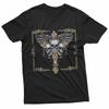Dark Angel Gothic Skull Cross 100% Cotton T-shirt Mens Tees Top