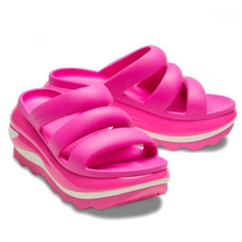 

Crocs Mega Crush Triple Strap Platform Slipper 209842 6t pink/M3W5/220