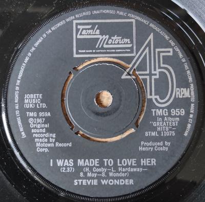7-Zoll-Schallplatte STEVIE WONDER - I Was Made To Love Her / Never Had  TMG959 Tamla Motown 1980 UK Soul/Funk Gebraucht