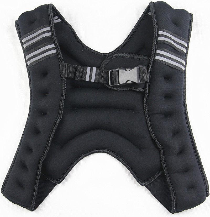 

Adjustable Weighted Vest for Running & Fitness (5-10Kg) with Concealed Iron Sandbags Black 3kg
