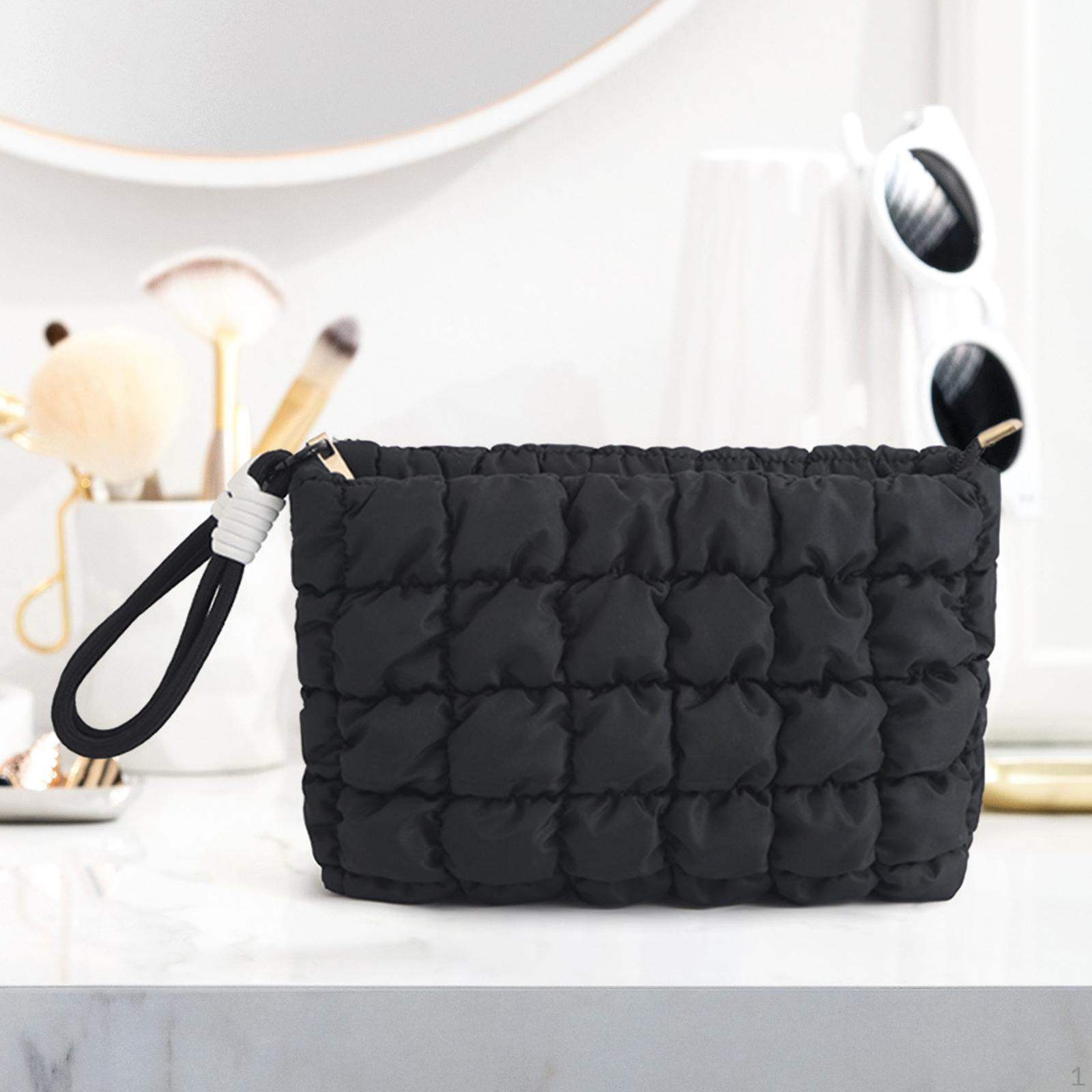 

Косметический органайзер для путешествий, Сумка на молнии женская, Кейс для хранения туалетных принадлежностей чёрный