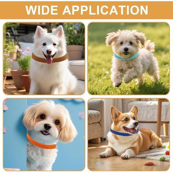30 Pcs Whelping Collars for Puppies, Adjustable ID Bands with Soft Velcro, Newborn Puppy Collars Set for Litter and Small Pets, Reble Essentials for