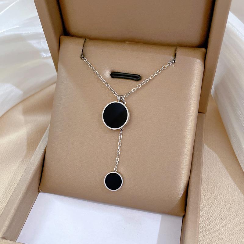 Full Titanium Steel Geometric Animal Minimalist Real Gold Necklace for Women - Collarbone Chain