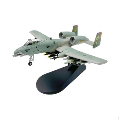 Avião de combate em escala 1/100, avião realista com suporte, liga de metal colecionável
