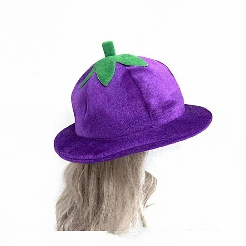1Pcs Watermelon Shaped Novelty Hat Realistic Fruit Pattern Breathable Sun Hat for Teens Outdoor Beach Cosplay