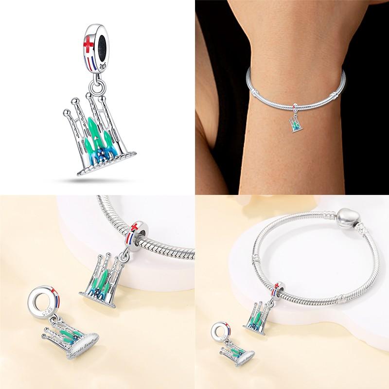 Fit Charms Fororiginal Bracelets Diy Notre Dame De Paris Bead 100% Copper Jewelry Making For Women Gift