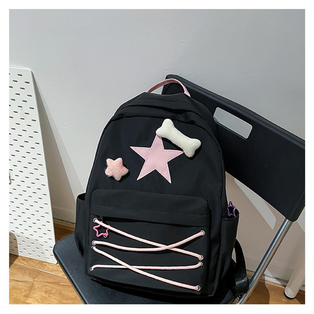 Rucksack School Book Bag Fashion Bookbags for Girl Versatile Backpack Double Strap Shoulder Bag Pack Travel Bag